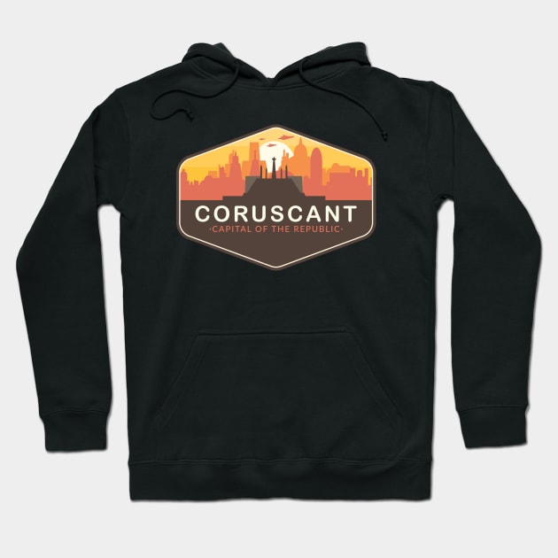 Coruscant capital of the republic Hoodie by Space Club